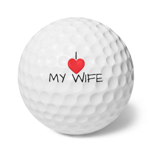 I Love My Wife Golf Balls, 6pcs