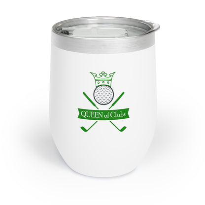 Queen of Clubs (green) - Chill Wine Tumbler