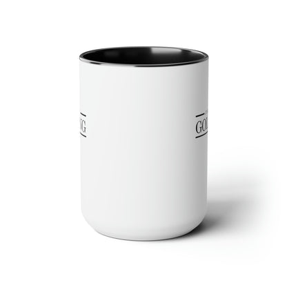 I'd rather be golfing - Two-Tone Coffee Mugs, 15oz