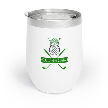 Queen of Clubs (green) - Chill Wine Tumbler