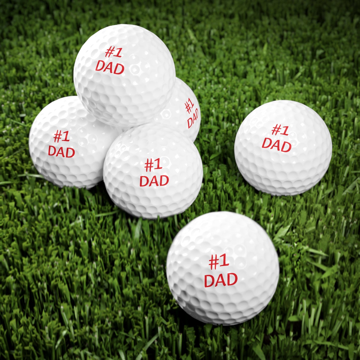 #1 Dad Golf Balls, 6pcs