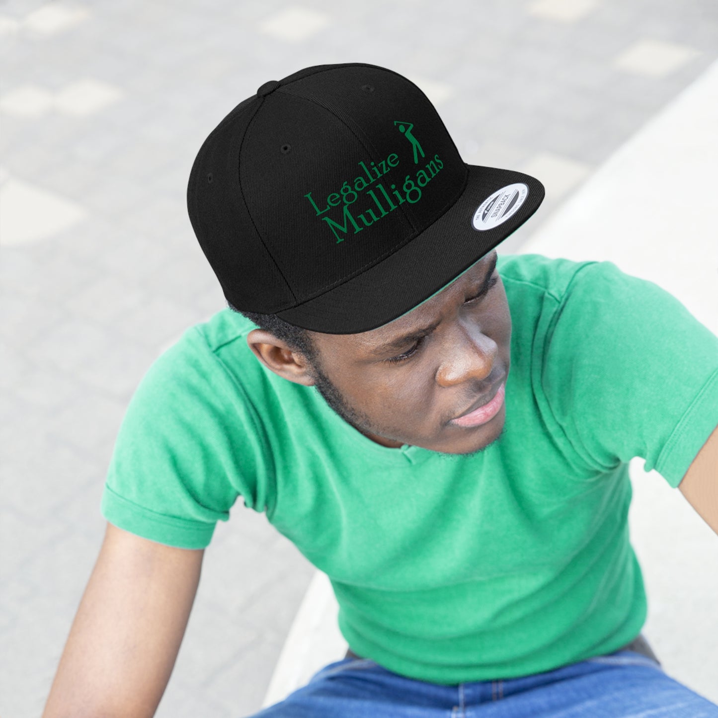 Legalize Mulligans Embroidered Hat - Green Font